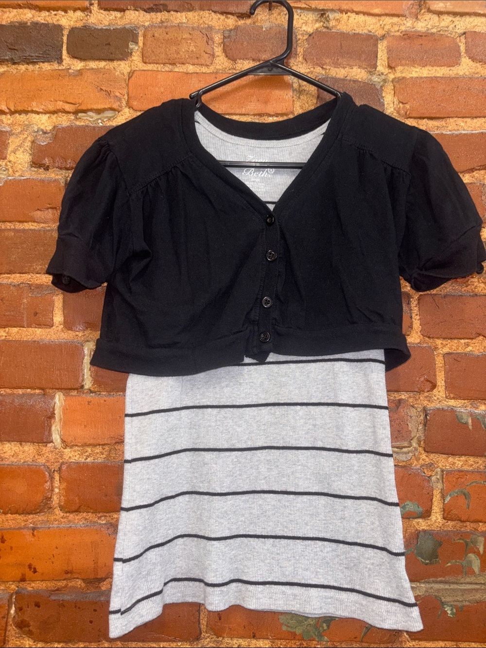 Y2K School Girl Layered Cami & Shrug Size‎ Large